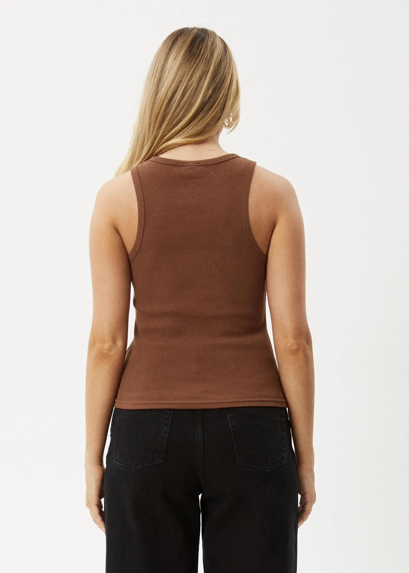 Sleeveless|Essentials<Afends Lydia - Rib Singlet Toffee