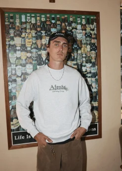 Sweaters & Hoodies<Afends Mace  - Crew Neck Jumper Grey Marle