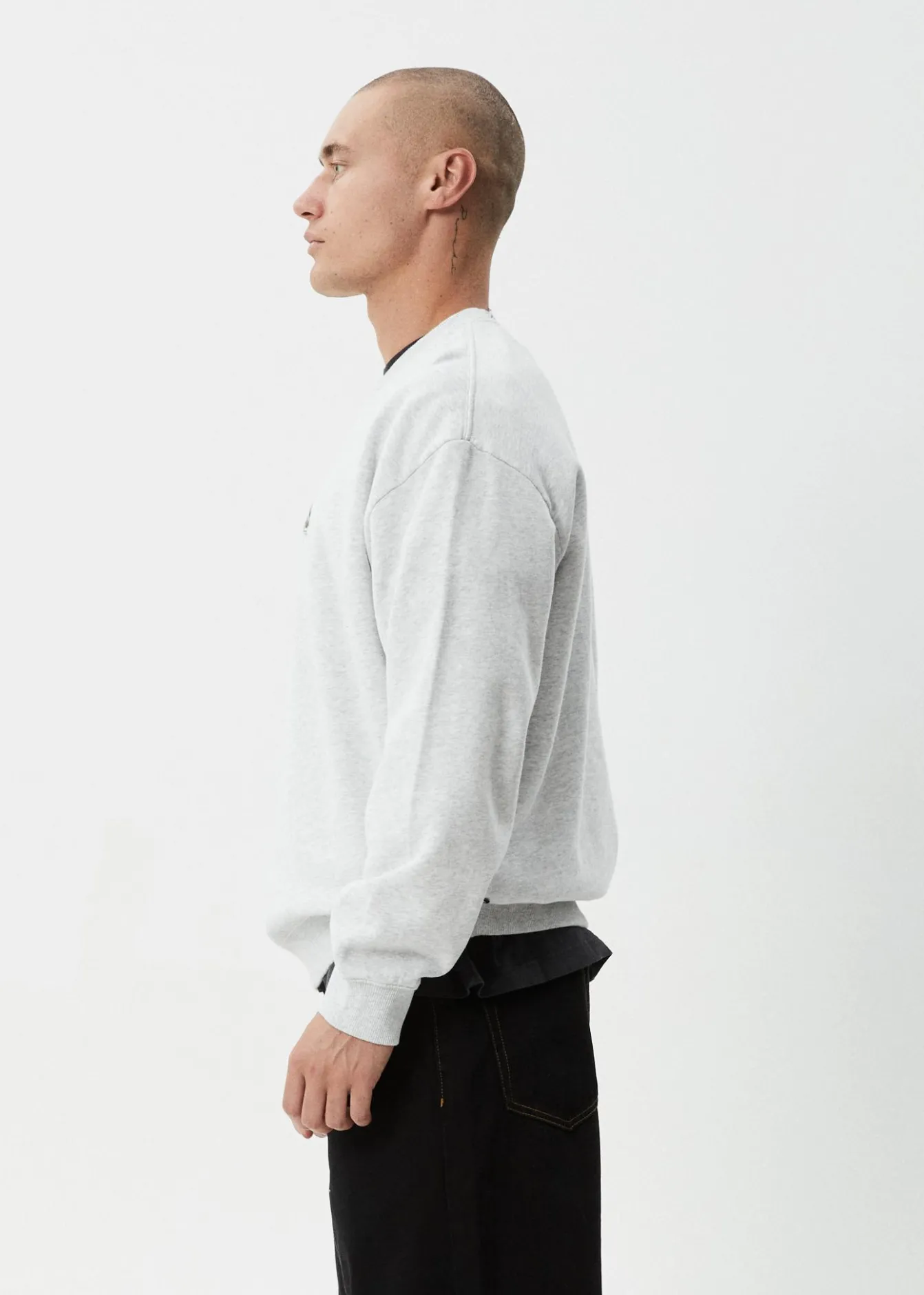 Sweaters & Hoodies<Afends Mace - Crew Neck Jumper Grey Marle