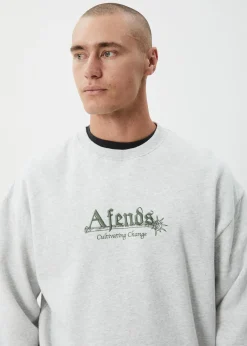 Sweaters & Hoodies<Afends Mace - Crew Neck Jumper Grey Marle