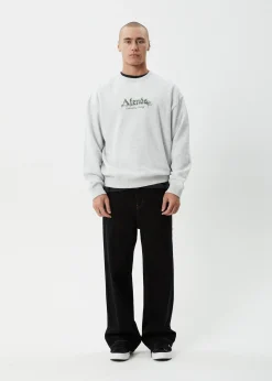 Sweaters & Hoodies<Afends Mace - Crew Neck Jumper Grey Marle