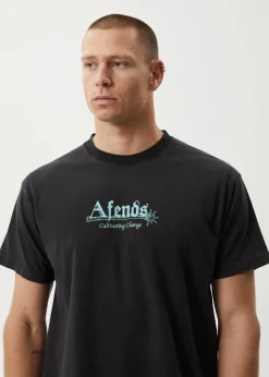 T-Shirts<Afends Mace Life - Boxy Tee Stone Black
