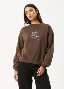 Outerwear<Afends Mackie - Crew Neck Jumper Coffee