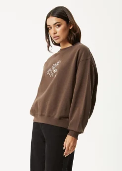 Outerwear<Afends Mackie  -  Crew Neck Jumper Coffee