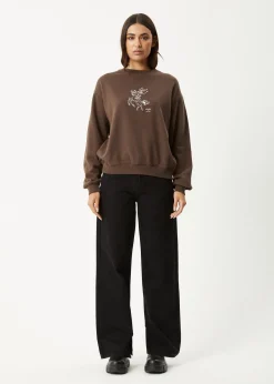 Outerwear<Afends Mackie  -  Crew Neck Jumper Coffee