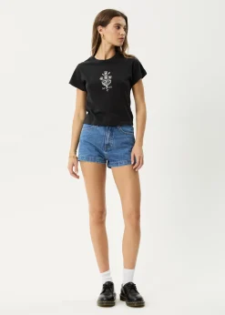 Tees & Shirts<Afends Maisie  - Baby Tee Stone Black