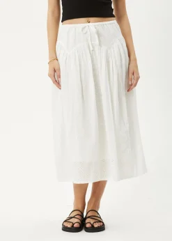 Sets & Co-Ords|Skirts<Afends Marlow  - Midi Skirt White