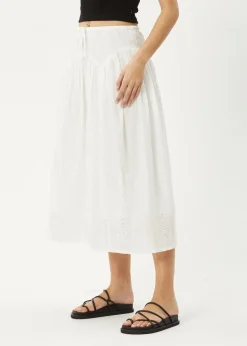 Sets & Co-Ords|Skirts<Afends Marlow  - Midi Skirt White