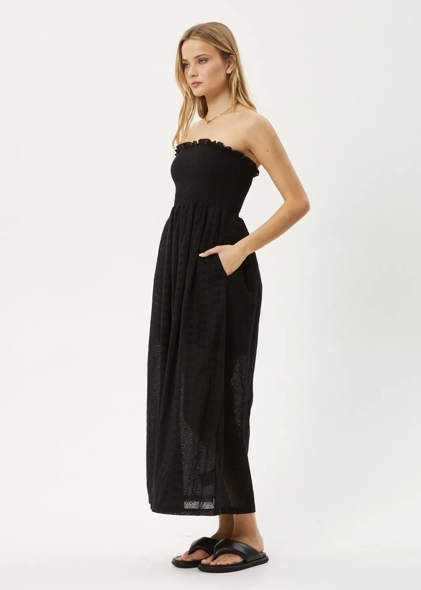 Dresses<Afends Marlow - Strapless Maxi Dress Black