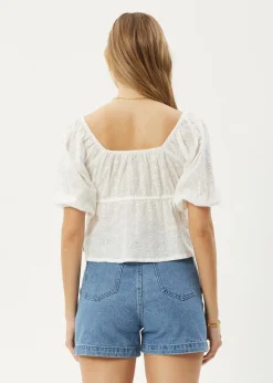Sets & Co-Ords|Tees & Shirts<Afends Marlow - Tie Front Top White