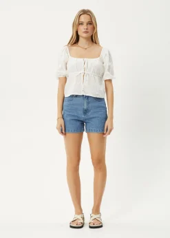 Sets & Co-Ords|Tees & Shirts<Afends Marlow - Tie Front Top White