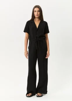 Jumpsuits & Overalls<Afends Mason  - Relaxed Jumpsuit Black