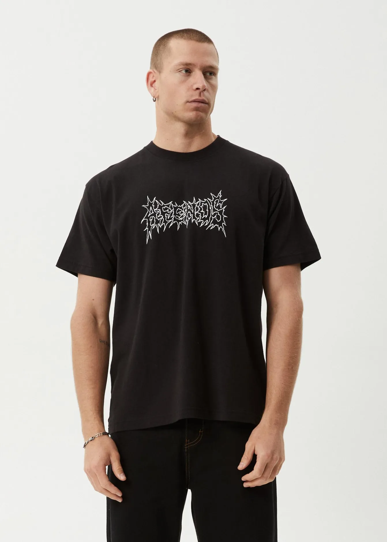 T-Shirts<Afends Mental - Boxy Tee Black