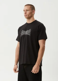 T-Shirts<Afends Mental - Boxy Tee Black