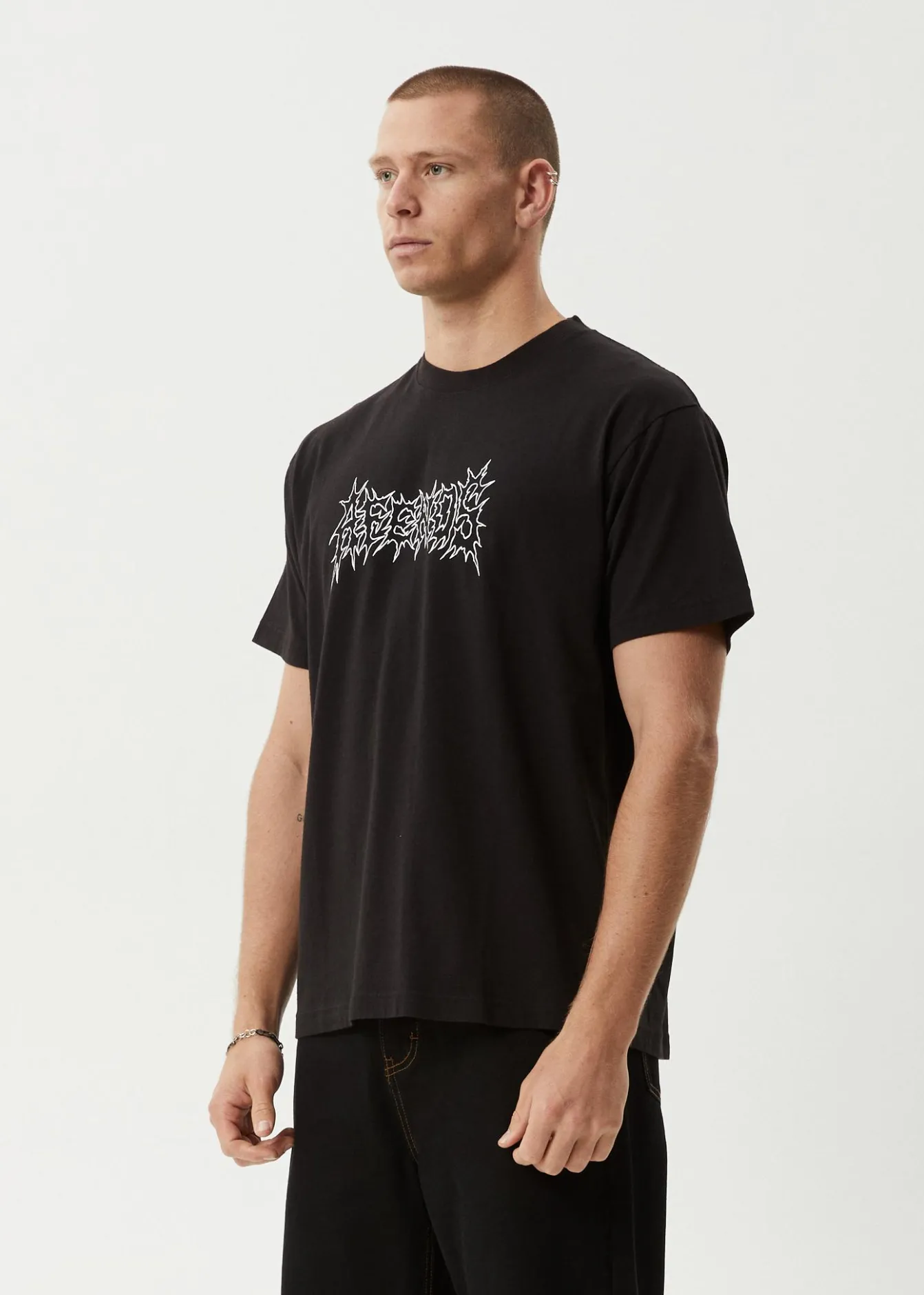 T-Shirts<Afends Mental - Boxy Tee Black