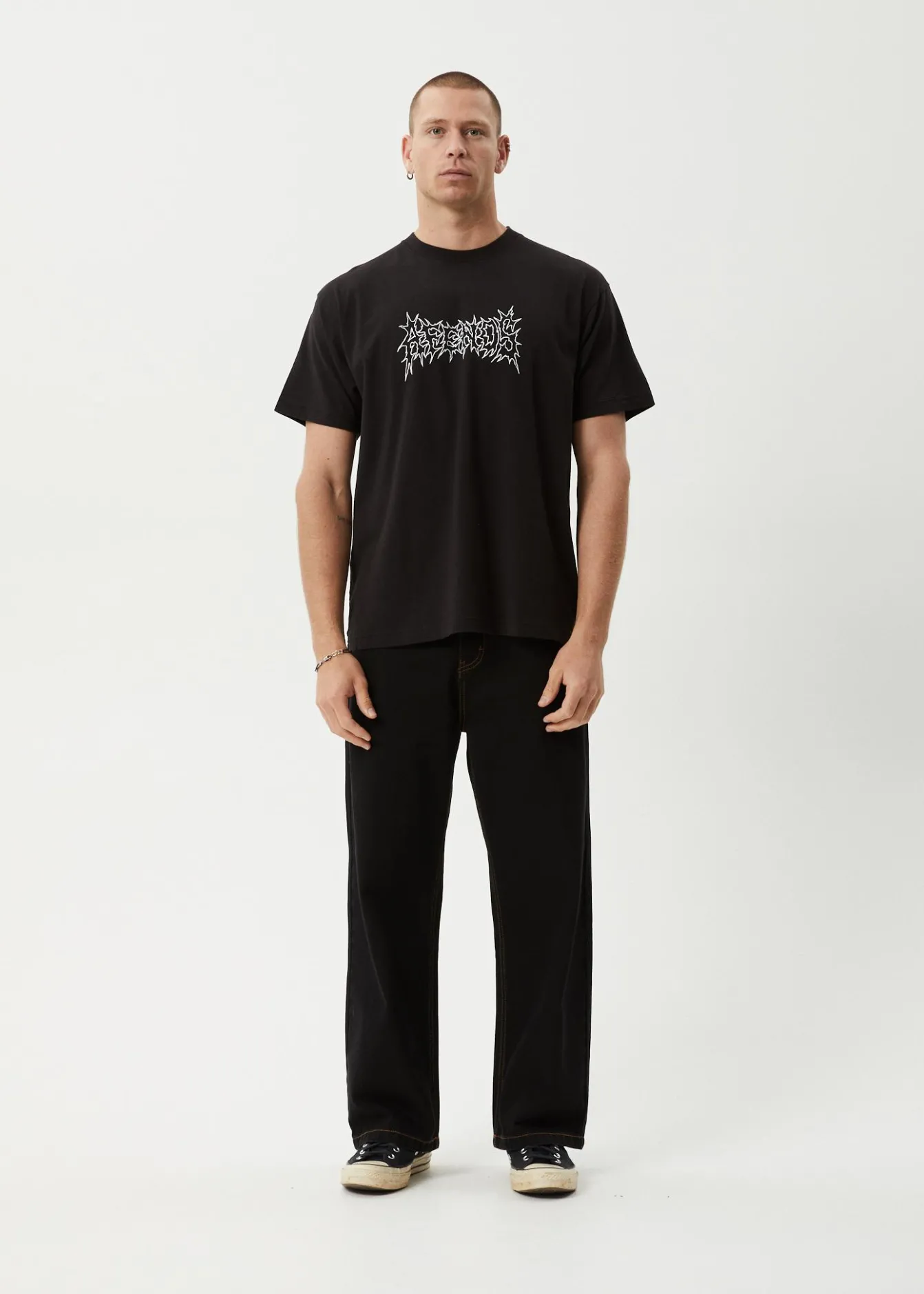 T-Shirts<Afends Mental - Boxy Tee Black