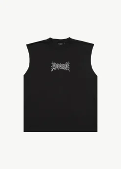Sleeveless<Afends Mental  - Sleeveless Tee Stone Black