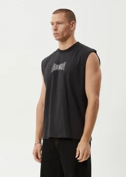 Sleeveless<Afends Mental - Sleeveless Tee Stone Black