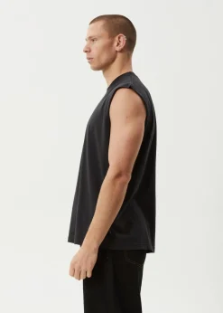 Sleeveless<Afends Mental - Sleeveless Tee Stone Black