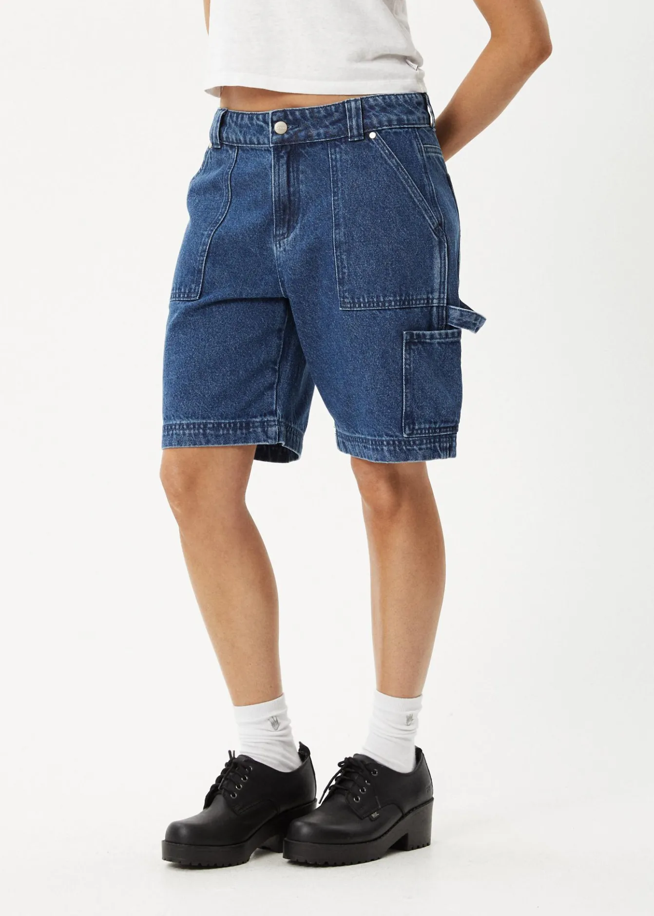 Shorts<Afends Mika - Denim Workwear Short Authentic Blue