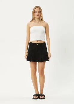 Skirts<Afends Mika  - Pleat Mini Skirt Black