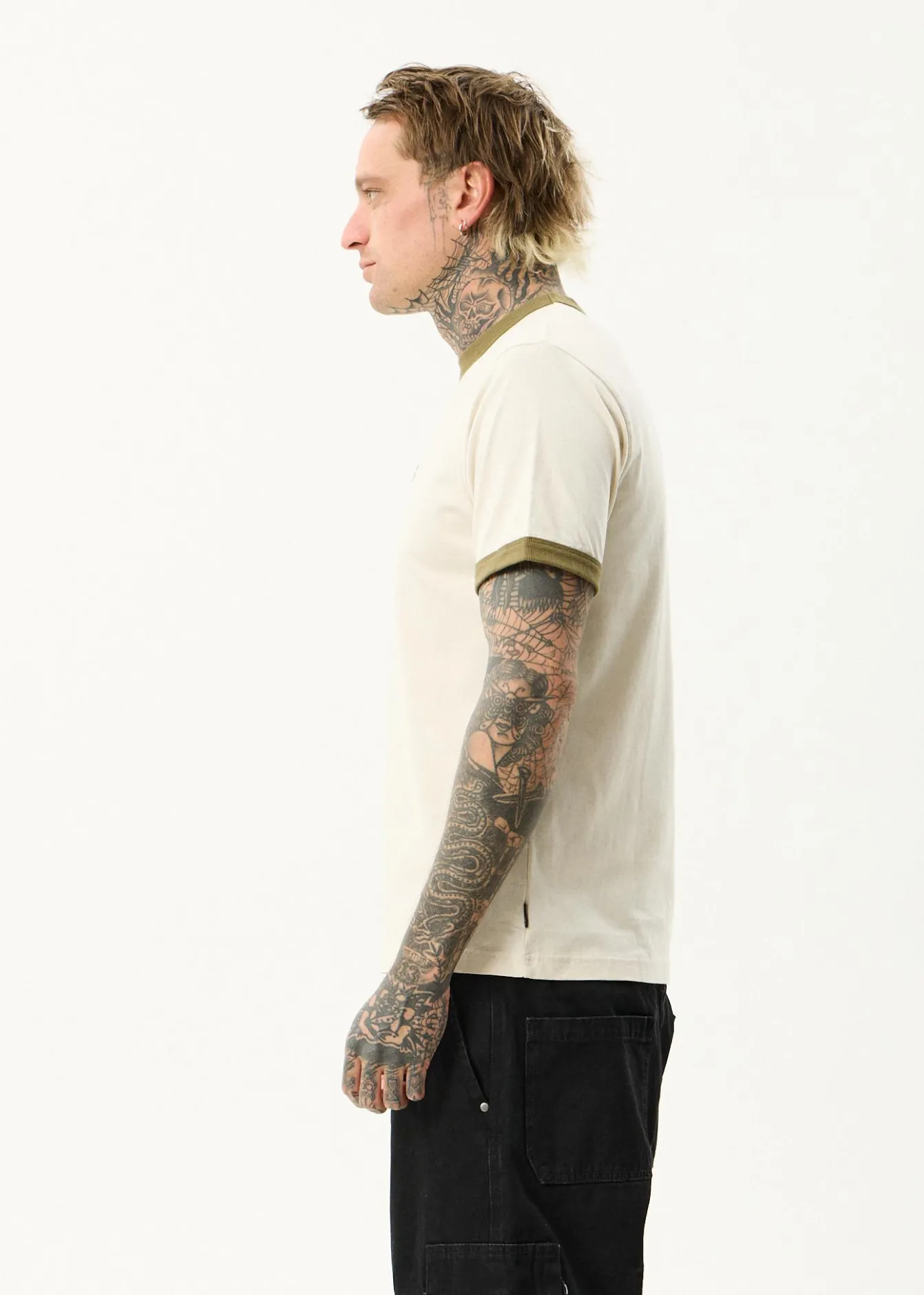 T-Shirts<Afends Mix Up - Ringer Tee Moonbeam