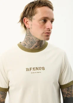T-Shirts<Afends Mix Up - Ringer Tee Moonbeam
