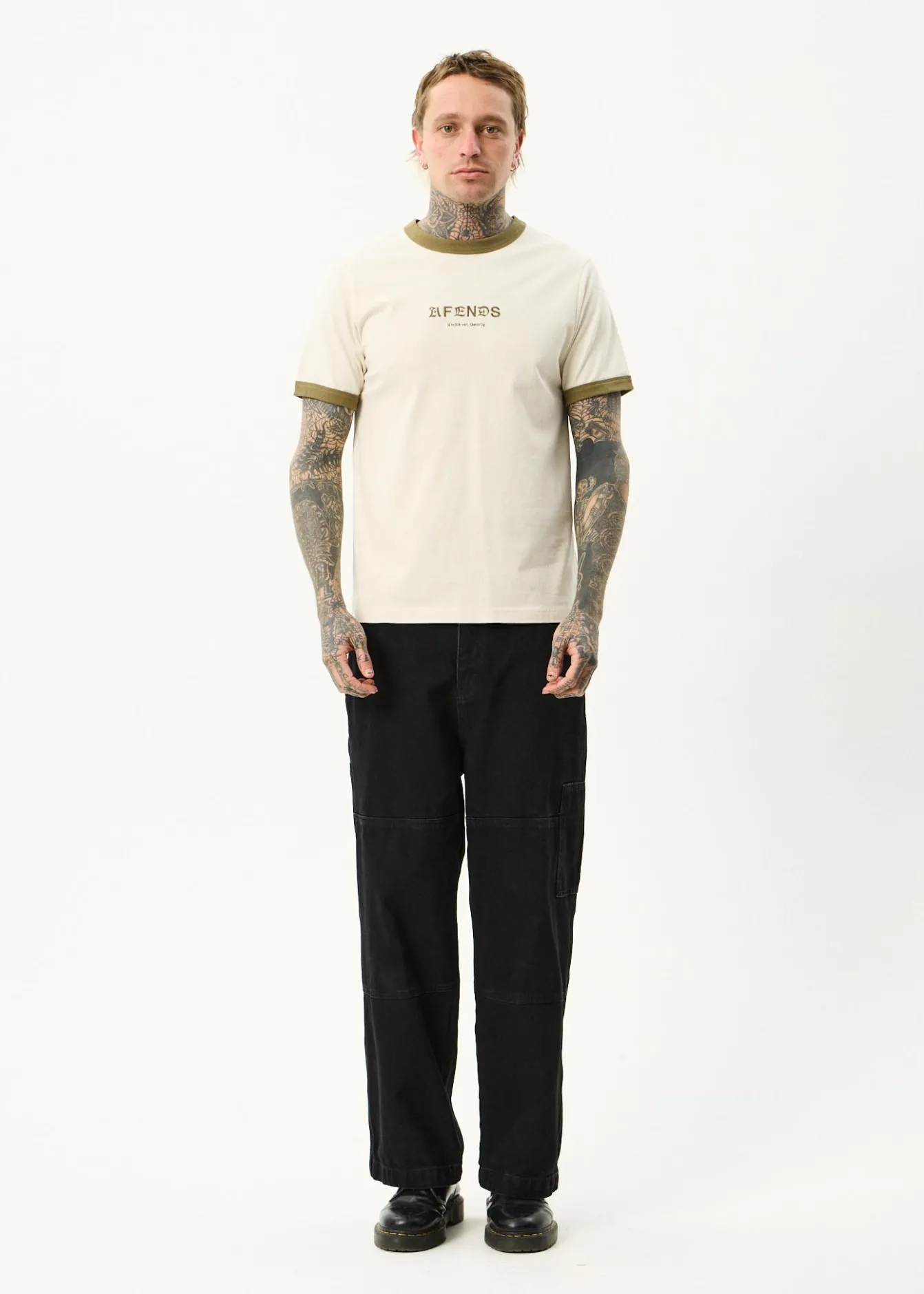 T-Shirts<Afends Mix Up - Ringer Tee Moonbeam