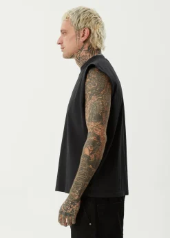 Sleeveless<Afends Mix Up  - Sleeveless Tee Stone Black