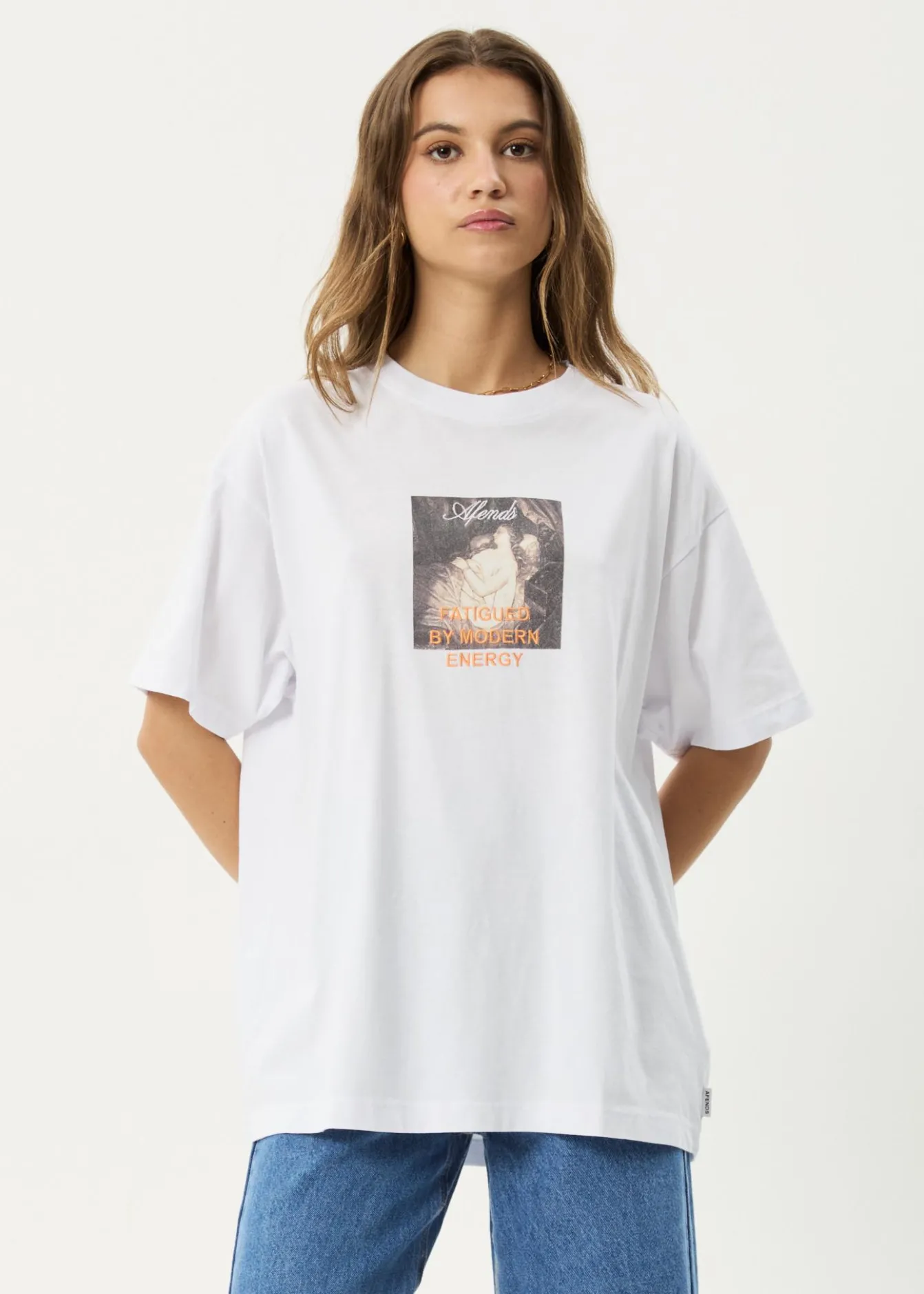 Tees & Shirts<Afends Modern Energy - Oversized Tee White