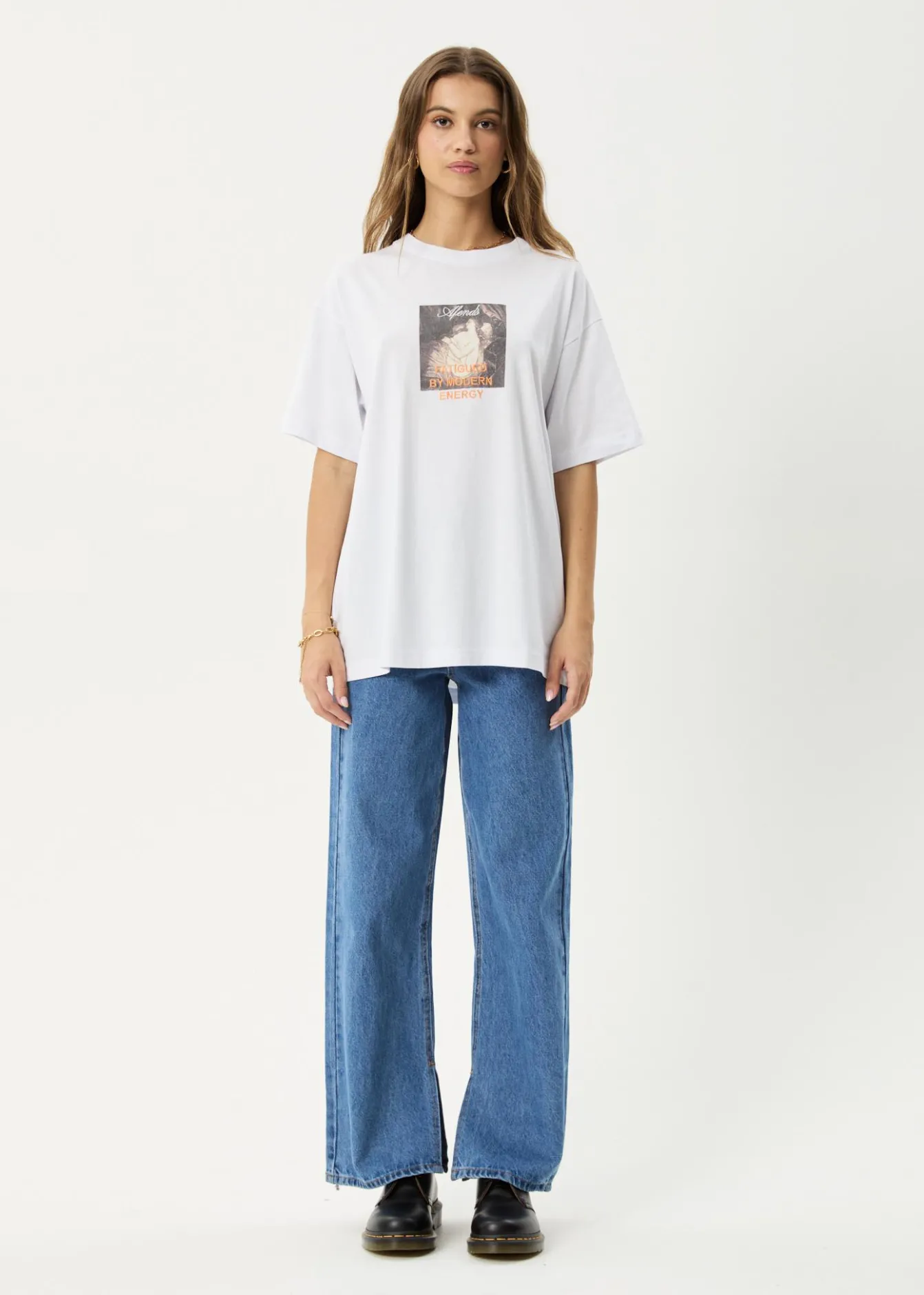 Tees & Shirts<Afends Modern Energy - Oversized Tee White
