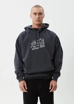 Sweaters & Hoodies<Afends Moments  - Boxy Hoodie Charcoal
