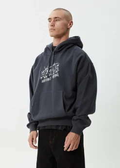 Sweaters & Hoodies<Afends Moments  - Boxy Hoodie Charcoal