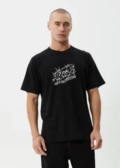 T-Shirts<Afends Moments  - Boxy Tee Black
