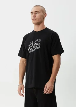 T-Shirts<Afends Moments  - Boxy Tee Black