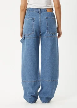 Essentials|Jeans<Afends Moss  - Denim Workwear Jean Worn Blue