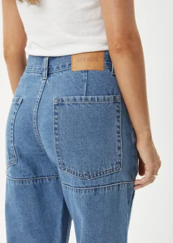 Essentials|Jeans<Afends Moss  - Denim Workwear Jean Worn Blue