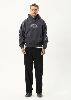 Sweaters & Hoodies<Afends My Tribe  - Boxy Hoodie Charcoal