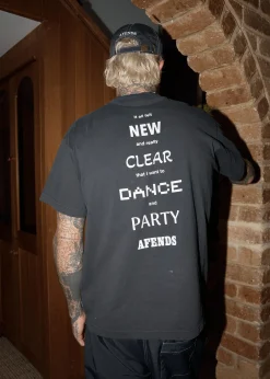 T-Shirts<Afends New And Clear  - Heavyweight Boxy Tee Stone Black