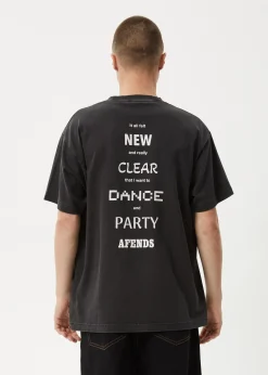 T-Shirts<Afends New And Clear  - Heavyweight Boxy Tee Stone Black