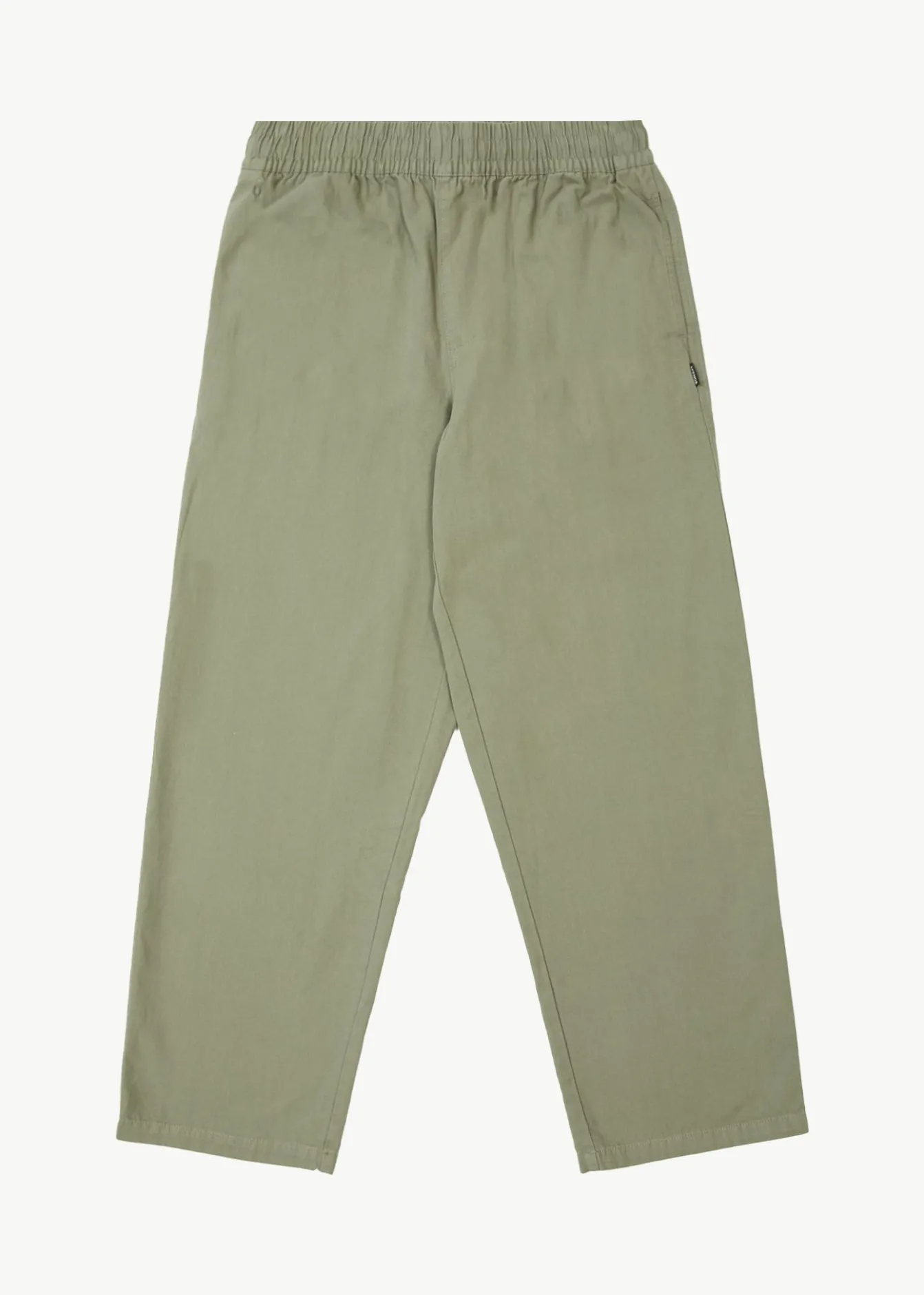 Pants<Afends Ninety Eights - Baggy Elastic Waist Pant Olive