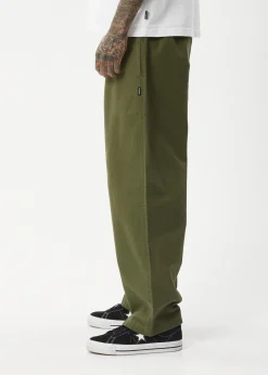 Pants<Afends Ninety Eights  - Baggy Elastic Waist Pant Military