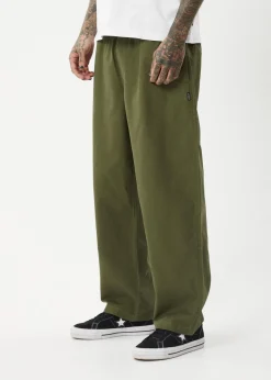 Pants<Afends Ninety Eights  - Baggy Elastic Waist Pant Military