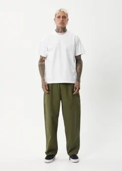 Pants<Afends Ninety Eights  - Baggy Elastic Waist Pant Military