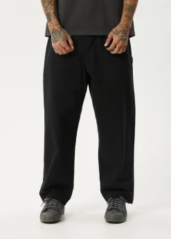 Pants<Afends Ninety Eights  - Elastic Waist Pant Black
