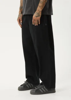 Pants<Afends Ninety Eights  - Elastic Waist Pant Black
