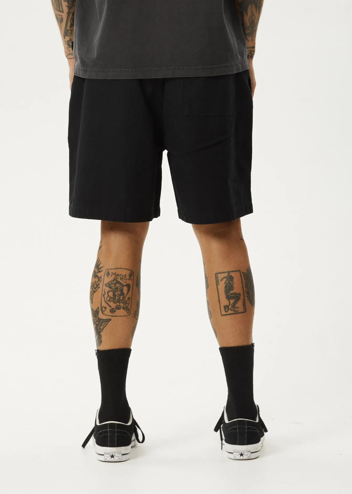 Shorts<Afends Ninety Eights - Oversized Short 20" Black