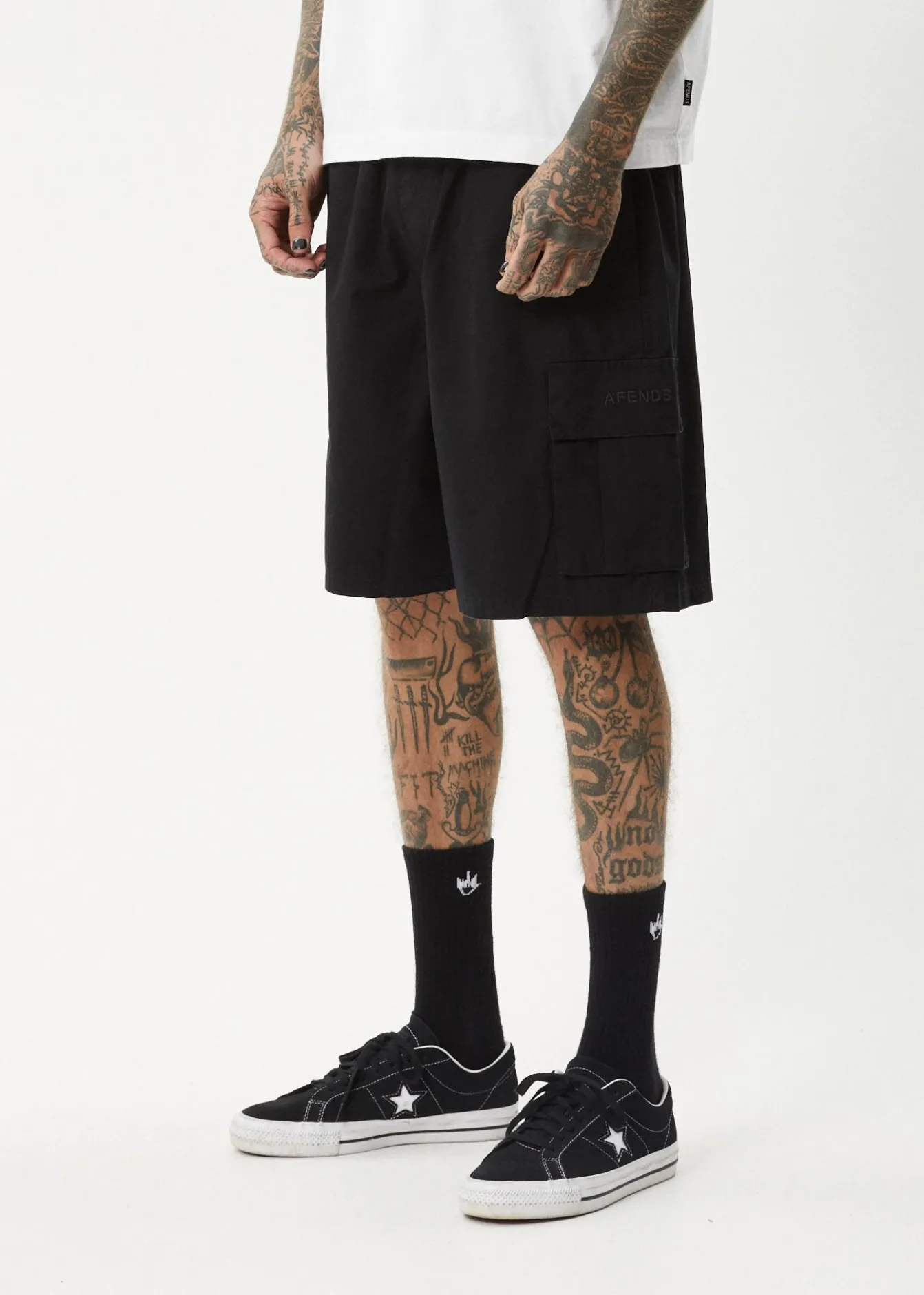 Shorts<Afends Ninety Eights Cargo - Oversized Cargo Short 20" Black