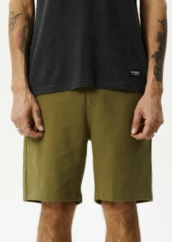Shorts<Afends Ninety Twos  - Fixed Waist Short 19" Military