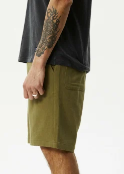 Shorts<Afends Ninety Twos  - Fixed Waist Short 19" Military